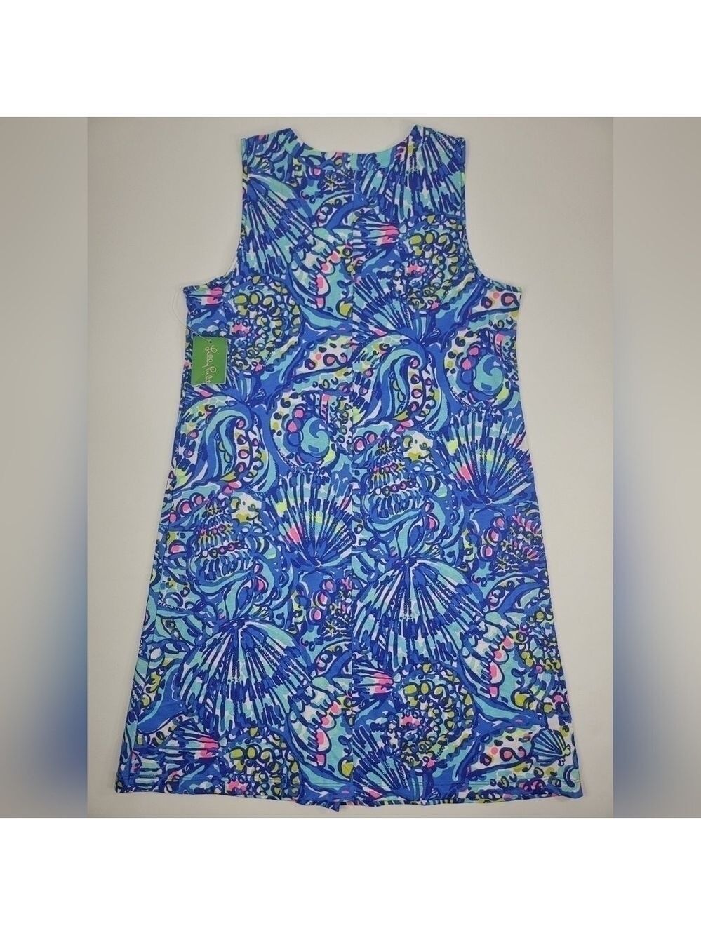 NEW Lilly Pulitzer Amina Dress Brilliant Blue Ceviche Reduced Sleeveless Pima S - Picture 7 of 11